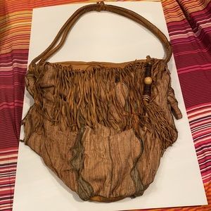 Lisandro Sarasola Vintage Hobo Fringe Handbag